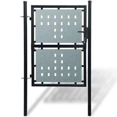 Black Single Door Fence Gate L  
