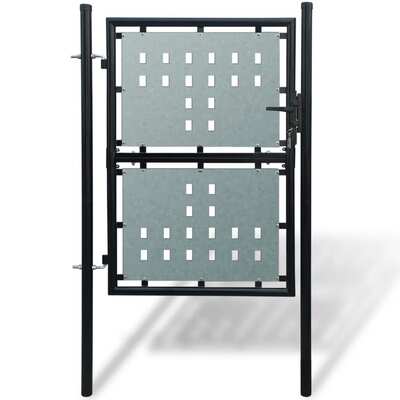 Black Single Door Fence Gate XL  