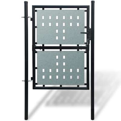 Black Single Door Fence Gate XXL    