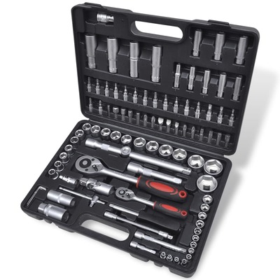 94 pcs 1/2" & 1/4" Drive Socket Bit Set with Quick Release Ratchet Tool Set