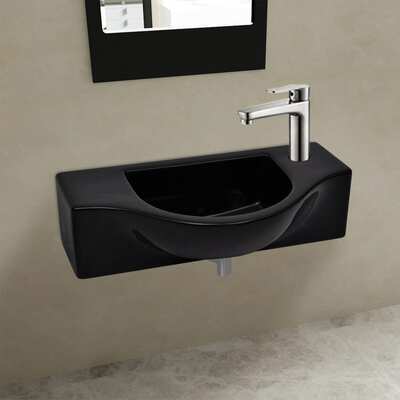 Ceramic Bathroom Sink Basin- Black