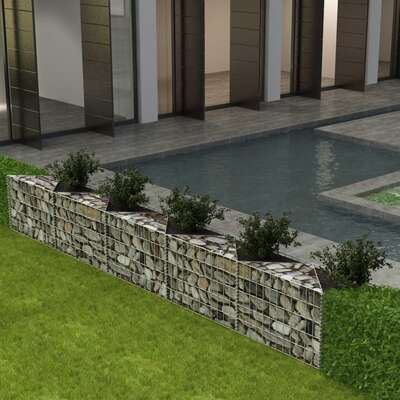 Gabion Basket Galvanised Steel -  Silver