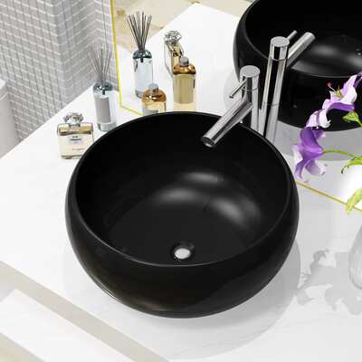 Basin Ceramic Round - Black 