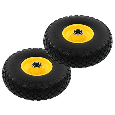 Sack Truck Wheels 2 pcs -Black and yellow