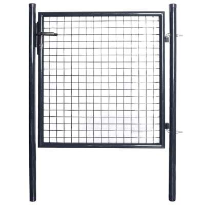 Mesh Garden Gate Galvanised Steel Grey S