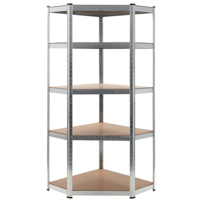 Storage Shelf Silver-Steel and MDF