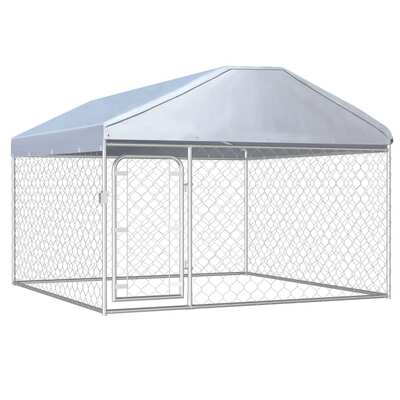  Outdoor Dog Kennel with Roof