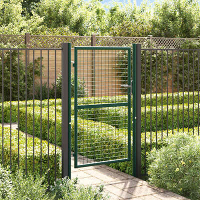 Fence Gate Steel Green