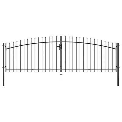 Double Door Fence Gate with Spear Top  M