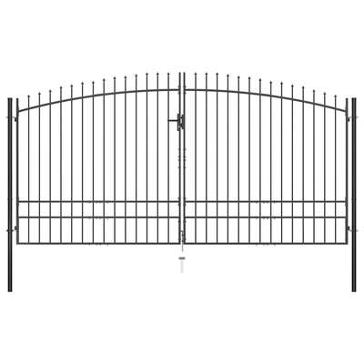 Double Door Fence Gate with Spear Top 'XL   