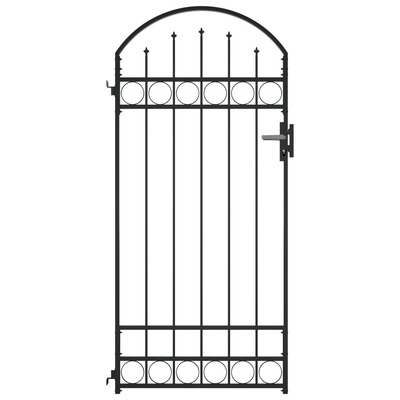 Fence Gate with Arched (Black)