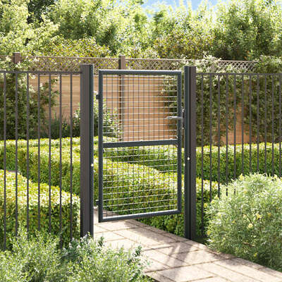 Mesh Garden Gate Galvanised Steel  (Grey)