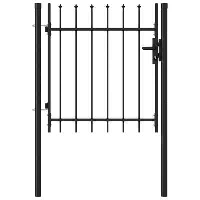 Fence Gate Single Door Black