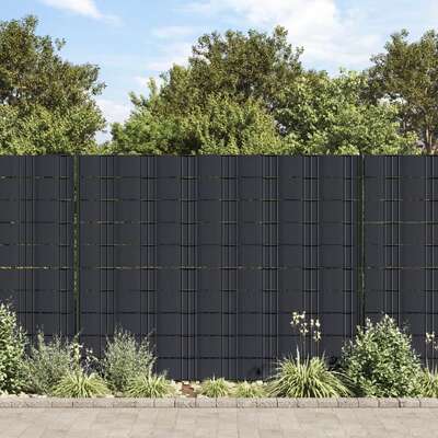 Garden Privacy Screen 140x0.19 m Matte Dark Grey