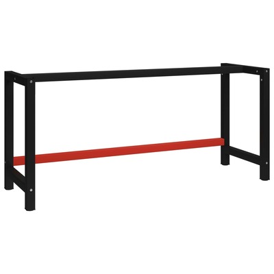 Metal Work Bench Black and Red XL