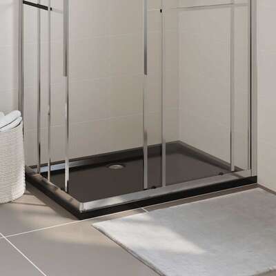 Black Rectangular ABS Shower Base Tray 80x120cm | EXTG