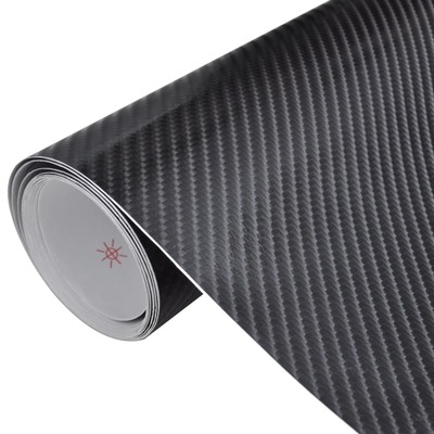 Carbon Fiber Vinyl Car Fil 4D Black 