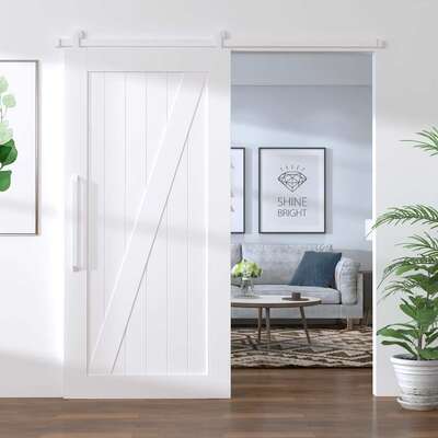 Sliding Door Hardware Kit 183cm Steel White | EXTG