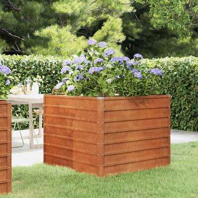Corten Steel Raised Garden Bed 100x100cm | EXTG