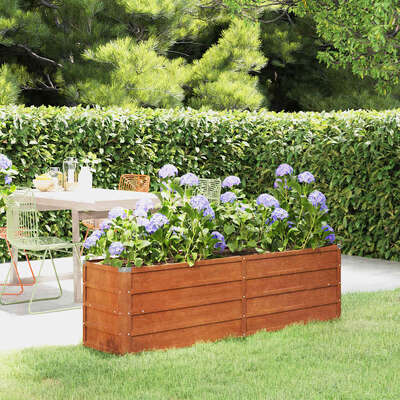 Corten Steel Raised Garden Bed 160x40cm | EXTG