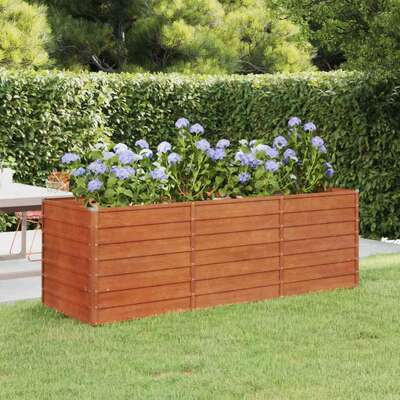 Corten Steel Raised Garden Bed 240cm | EXTG