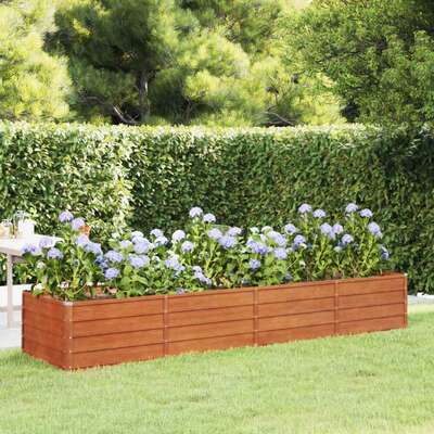 Corten Steel Raised Garden Bed 320x80x45cm | EXTG