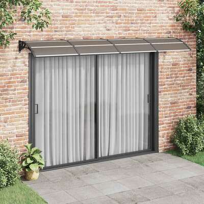 Heavy-duty Door Canopy Black Polycarbonate
