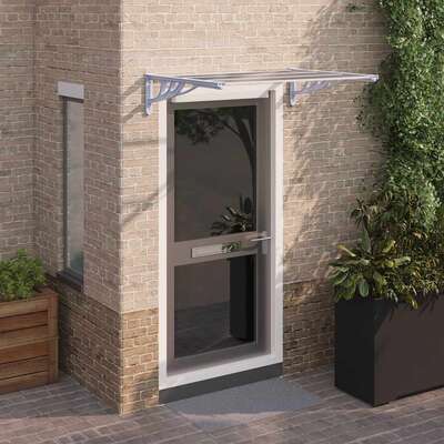 Door Canopy Polycarbonate 122x90cm Grey | EXTG