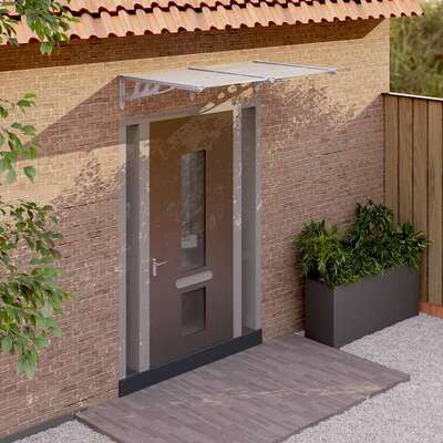 Door Canopy Polycarbonate 152.5cm Grey | EXTG