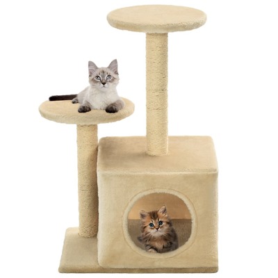Cat Tree with Sisal Scratching Posts 60 cm Beige