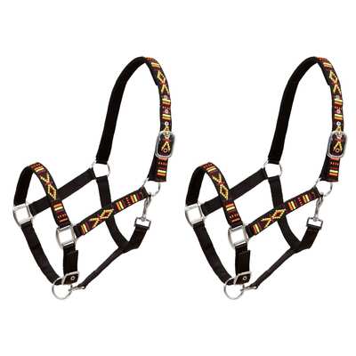 Head Collars 2 pcs for Horse Nylon Size Full Black