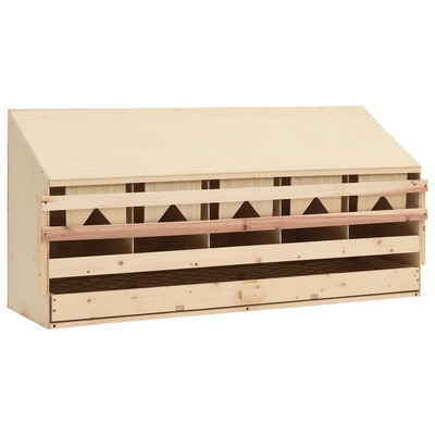 Chicken Laying Nest 5 Compartments Solid Pine Wood