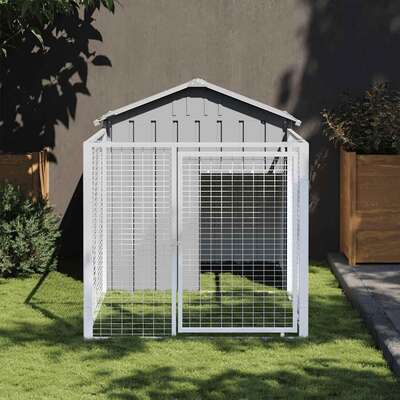 Steel Dog House Run Kennel Outdoor 117x201cm | EXTG