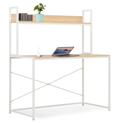 Computer Desk--White and Oak 
