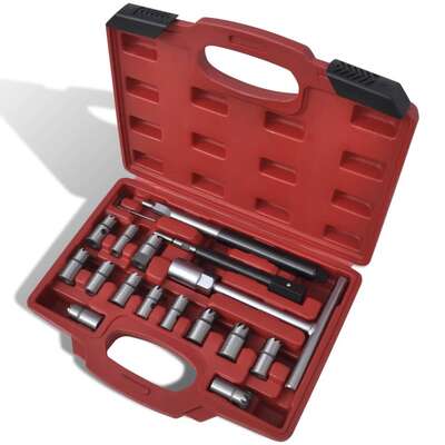 17 pcs Diesel Injector Seat Cutter Set 