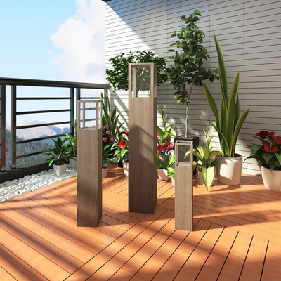 Garden Candle Stand Set 3 pcs Outdoor Lighting Torch Lantern