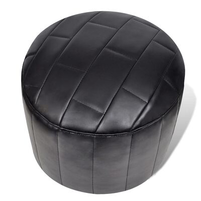 Modern Round Footrest Black Simple Design