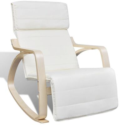 Rocking Chair Cream Bentwood and Fabric