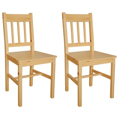 Dining Chairs 2 pcs Pinewood