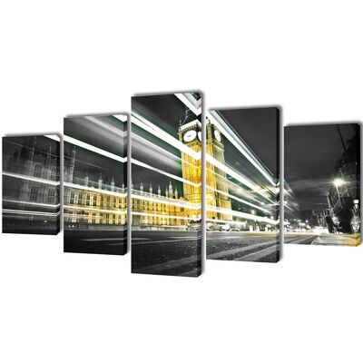 Canvas Wall Print Set London Big Ben S    