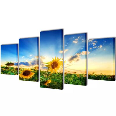 Canvas Wall Print Set Sunflower    