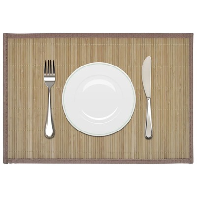 6 Baboo Placemats Brown
