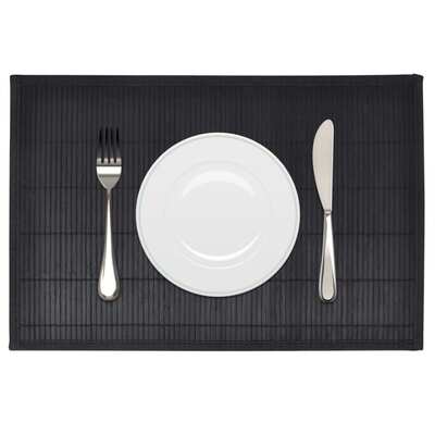 6 Baboo Placemats Black