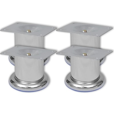 Round Sofa Legs 4 pcs Chrome 60 mm