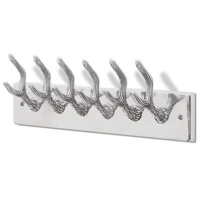 Aluminium Wardrobe Hook Coat Rack Hat/Tie Hanger Silver 