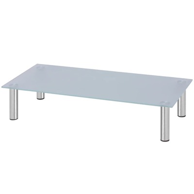 Monitor Riser/Tv Stand  Glass White