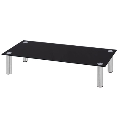 Monitor Riser/Tv Stand  Glass Black