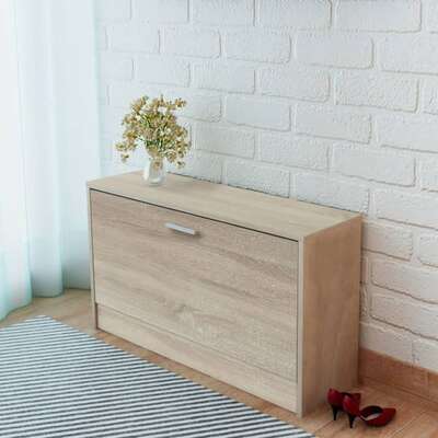 Shoe Storage Bench Oak 