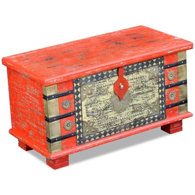 Storage Chest Red Mango Wood 