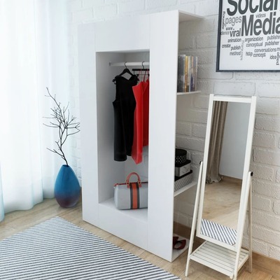 Wardrobe Chipboard White